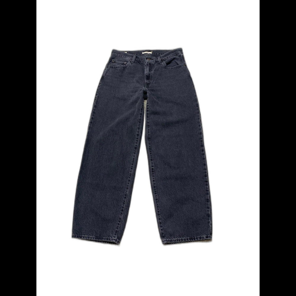 Levi’s Premium Baggy Dad Jeans Size 28 Washed Black High Rise Relaxed Wide Leg - Picture 2 of 11